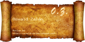 Osvald Zalán névjegykártya