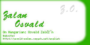 zalan osvald business card